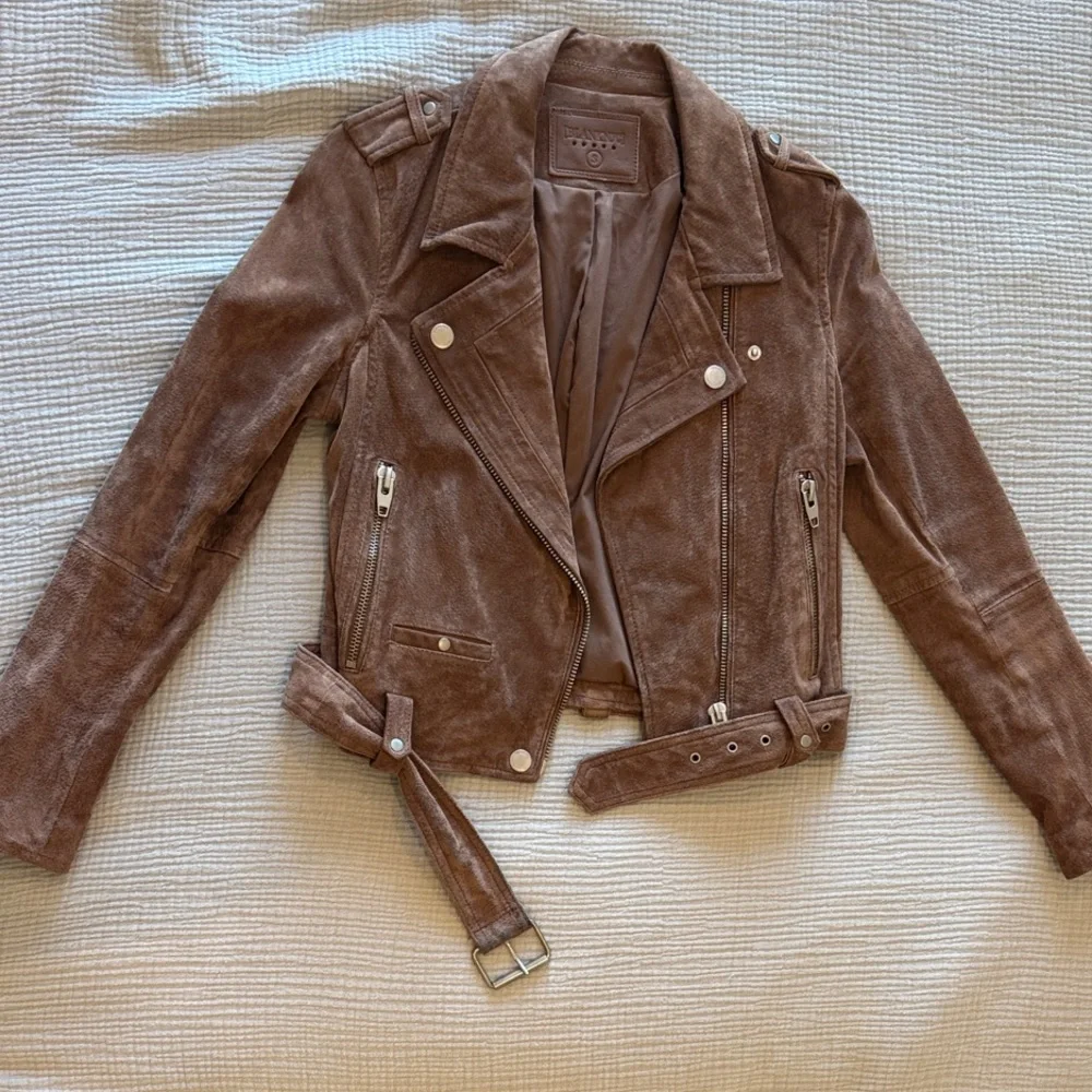 Blank NYC Tan Suede Leather Jacket - Picture 1 of 5
